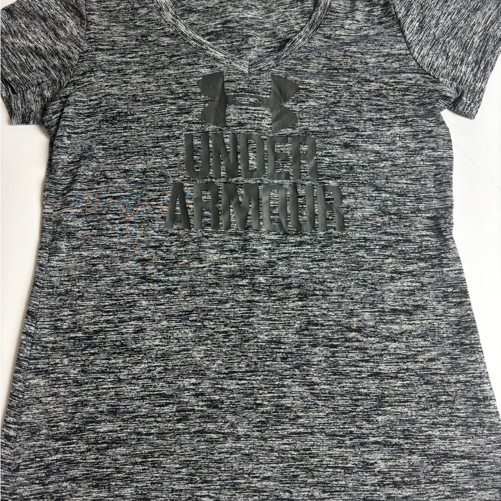 Under Armour Black and Gray Logo Tee